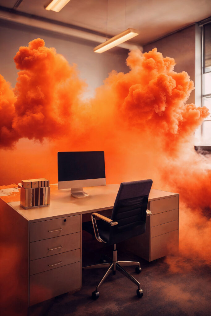 pollution de l'air de bureaux