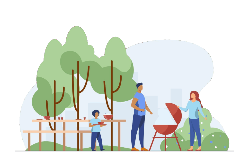 barbecue en extérieur