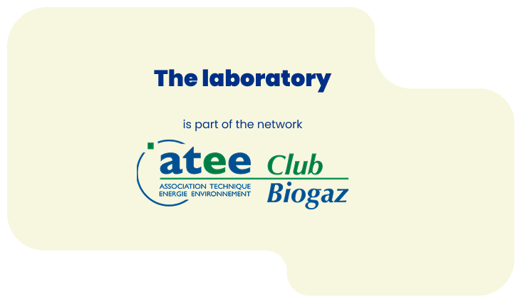 The laboratory is part of the network atee club biogaz